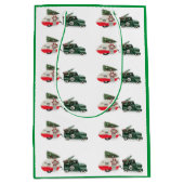 feestelijke vrachtwagen en camper Kerstmis rood en Medium Cadeauzakje (Voorkant)