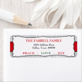 Feestelijke Vrede Liefde & Vreugde Kerst Label (Insitu)