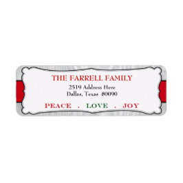 Feestelijke Vrede Liefde & Vreugde Kerst Label