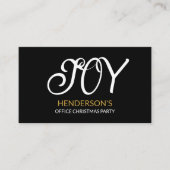 Feestelijke vreugde, Kerstfeest Ticket Informatiekaartje (Voorkant)