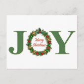 Feestelijke vreugde Kerstkrans Feestdagenkaart (Voorkant)