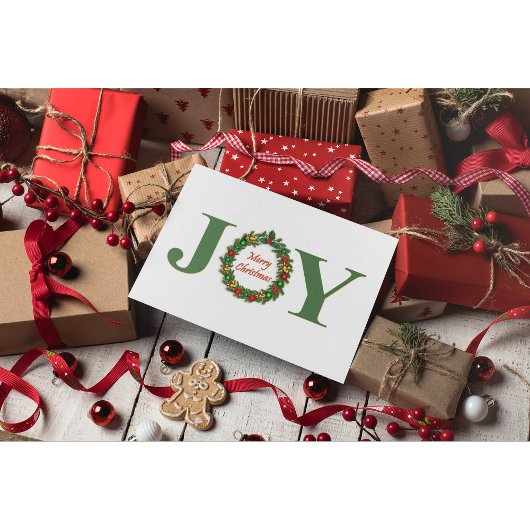 Feestelijke vreugde Kerstkrans Feestdagenkaart