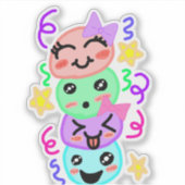 Feestelijke Vreugde Stapel - Met de Hand Getekende Sticker (Voorkant)