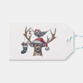 Feestelijke vrienden cadeaulabel