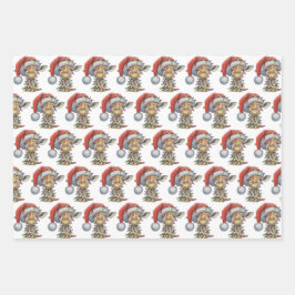 Feestelijke vrienden inpakpapier vel