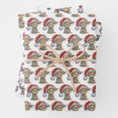 Feestelijke vrienden inpakpapier vel (In situ)