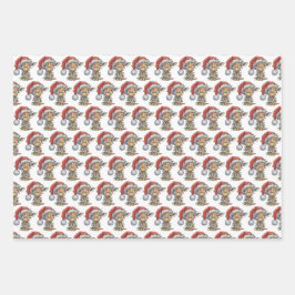 Feestelijke vrienden inpakpapier vel