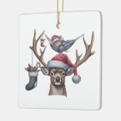 Feestelijke vrienden keramisch ornament (Links)