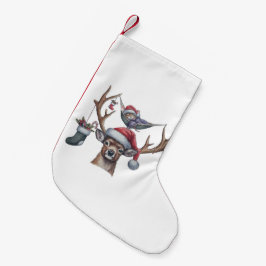 Feestelijke vrienden kleine kerstsok