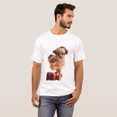 Feestelijke Vrienden Met Vacht T-shirt (Voorkant volledig)