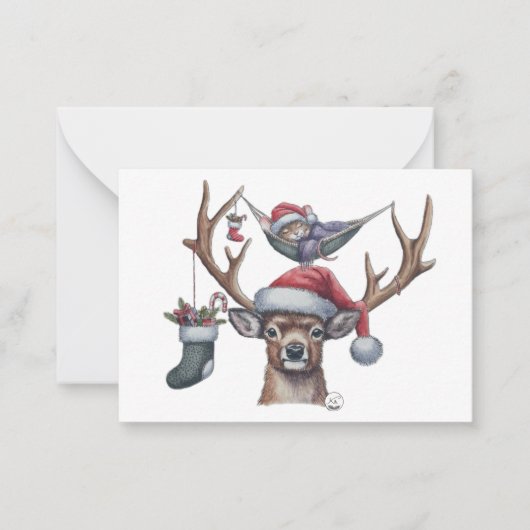 Feestelijke vrienden notitiekaartje (Voorkant)