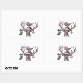 Feestelijke vrienden rechthoekige sticker (Vel)