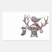 Feestelijke vrienden rechthoekige sticker (Voorkant)