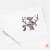 Feestelijke vrienden rechthoekige sticker (Envelop)