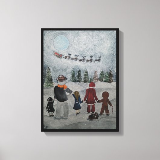 Feestelijke Vrienden Schilderij van Alfred Fox Canvas Afdruk (Voorkant)