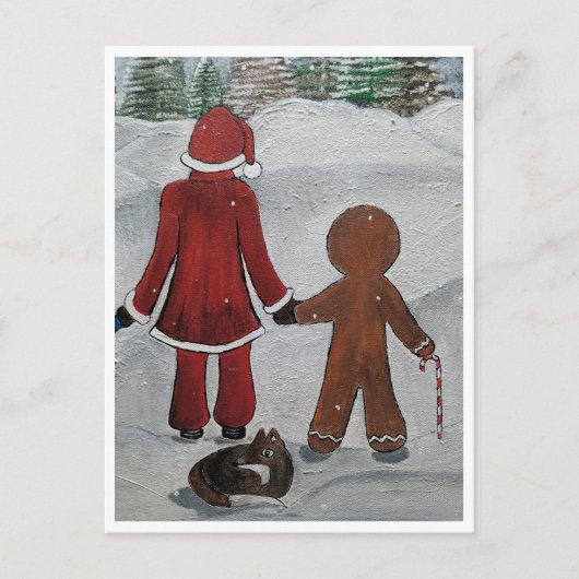 Feestelijke Vrienden Schilderij van Alfred Fox Col Briefkaart (Voorkant)