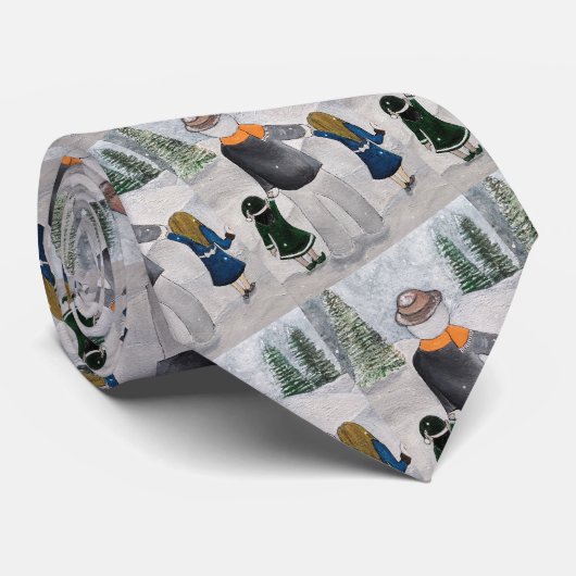 Feestelijke Vrienden Schilderij van Alfred Fox Col Stropdas (Opgerold)