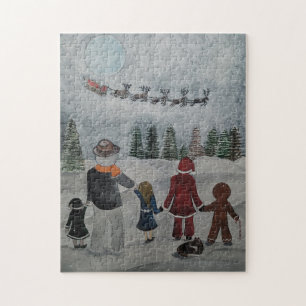 Feestelijke vrienden Schilderij van Alfred Fox Legpuzzel