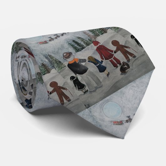 Feestelijke Vrienden Schilderij van Alfred Fox Stropdas (Opgerold)