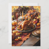 Feestelijke Vrienden Thanksgiving Feestdagenkaart (Voorkant)