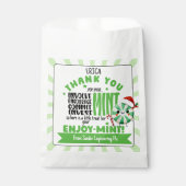 Feestelijke vrijwilliger dank u Mint Holiday gunst Bedankzakje (Voorkant)