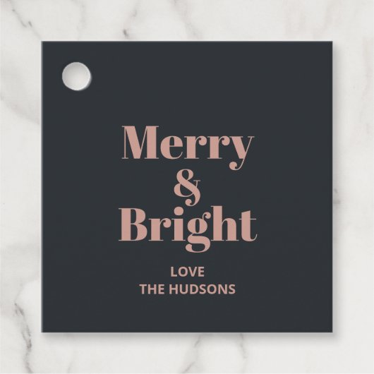 Feestelijke vrolijke en heldere kerst bedankjes labels (Voorkant)