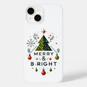 Feestelijke vrolijke en heldere kerstboom ontwerp Case-Mate iPhone case (Achterkant)