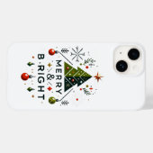 Feestelijke vrolijke en heldere kerstboom ontwerp Case-Mate iPhone case (Achterkant (horizontaal))