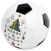 Feestelijke vrolijke en heldere kerstboom ontwerp voetbal (Drie kwart)