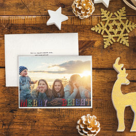 Feestelijke Vrolijke en Heldere Kerstmis Foto Vaka Feestdagenkaart