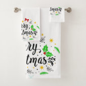 Feestelijke vrolijke kerst bad handdoek (Insitu)