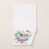 Feestelijke vrolijke kerst bad handdoek (Handdoek)