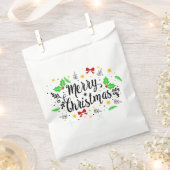 Feestelijke vrolijke kerst bedankzakje (Geknipt)