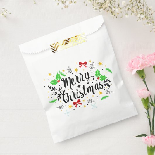 Feestelijke vrolijke kerst bedankzakje (Gezegeld)