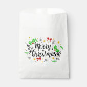 Feestelijke vrolijke kerst bedankzakje (Voorkant)