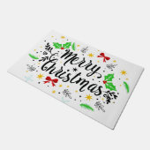 Feestelijke vrolijke kerst deurmat (Schuin)