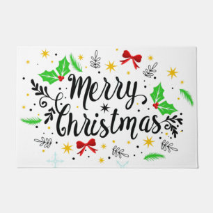 Feestelijke vrolijke kerst deurmat