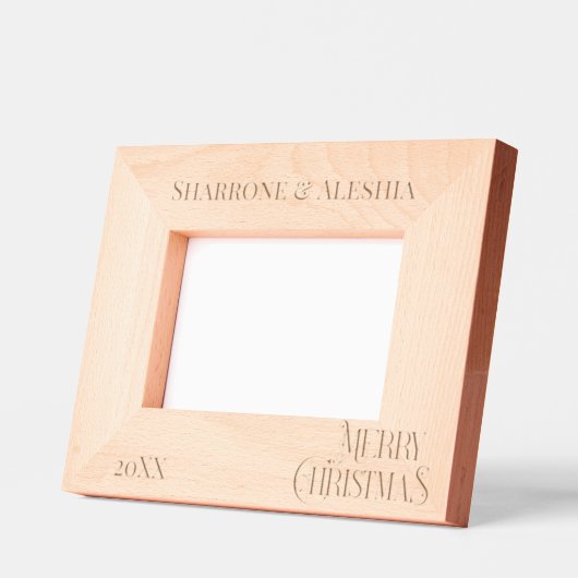 FEESTELIJKE VROLIJKE KERST, GEPERSONALISEERD AFBEE GEGRAVEERDE LIJSTJES (Links)