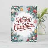 Feestelijke vrolijke kerst Kaart (Staand voorkant)