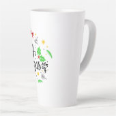 Feestelijke vrolijke kerst latte mok (Rechterhoek)