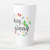 Feestelijke vrolijke kerst latte mok (Voorkant)