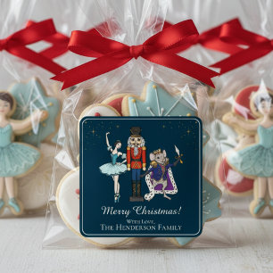 Feestelijke vrolijke kerst Notenkraker Ballet Mari Vierkante Sticker