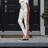 Feestelijke Vrolijke Kerst Rode Holly Berries Legg Leggings