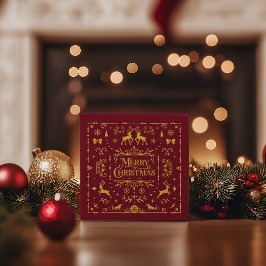 Feestelijke vrolijke kerst rode klassieker bedankdoosjes