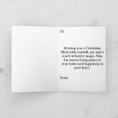 Feestelijke vrolijke kerst sage kaart (Binnen)