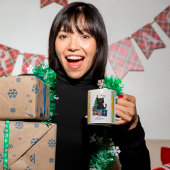 Feestelijke Vrolijke Kerst Schattige Zwarte Kat Ko Koffiemok