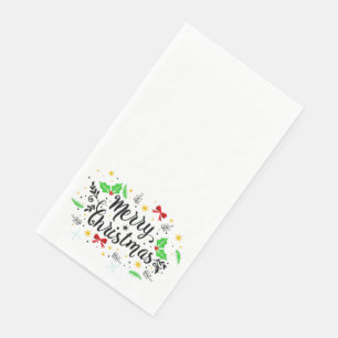 Feestelijke vrolijke kerst   servet