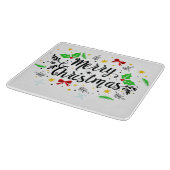 Feestelijke vrolijke kerst   snijplank (Hoek)