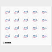 Feestelijke vrolijke kerst Sticker set ronde Stick (Vel)