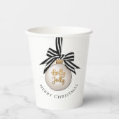feestelijke vrolijke kerstbal papieren bekers (Voorkant)